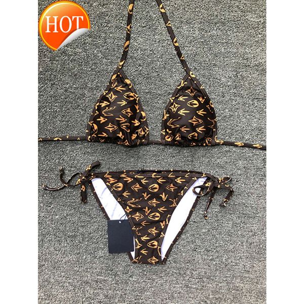 2024 NUOVO Fashion Designer Wholesale Womens Swimwear Sexy Mix 58 Styles Swimsuit Classics Brown Bikini Set Women Fashion in stock Bandage Sexy Bareding costumi con pad t