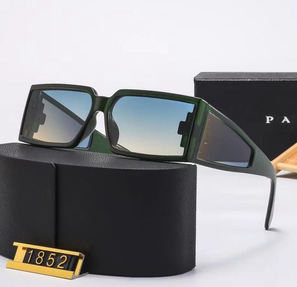 Novos óculos de sol de design de moda clássicos quadros quadrados simples e populares pernas anti-menos lentes prescritas Óculos de sol Máscara Declínio Radiação Celler nariz