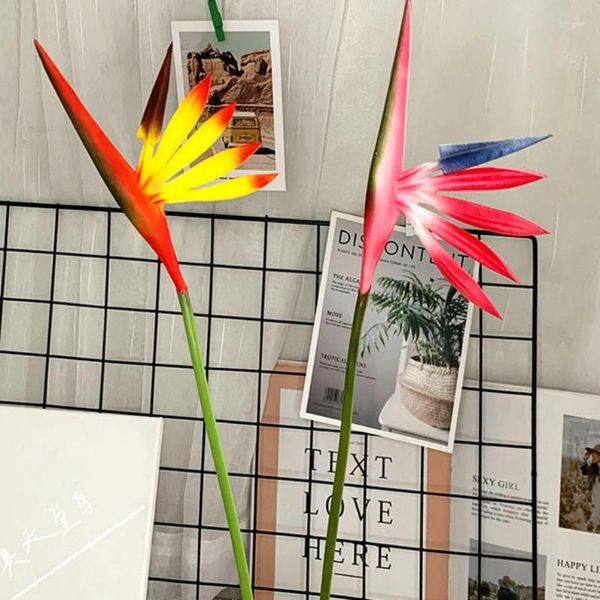 Декоративные цветы 2 шт 2024 INS Bird of Paradise Simulation Flower Heshopiland Fake Pot Home Offic