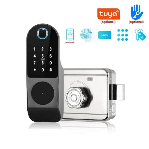 Blocco Tuya Smart Lock Smart Improved WiFi blocco delle impronte digitali TTLOCK Smart Card Digital Code Dispositivo Elettronica Porta per la sicurezza Remoto