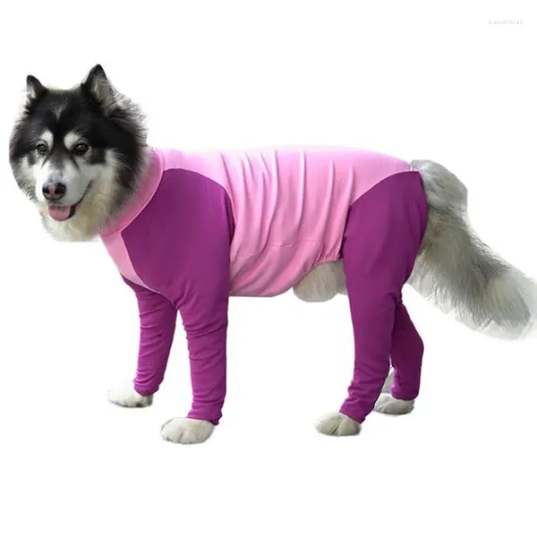 Hundekleidung elastischer großer Overall vier Beine enge Kleidung für Samoyed Greyhound Anti Hair Slip Overalls Pyjamas großer Größe Haustier Verschleiß