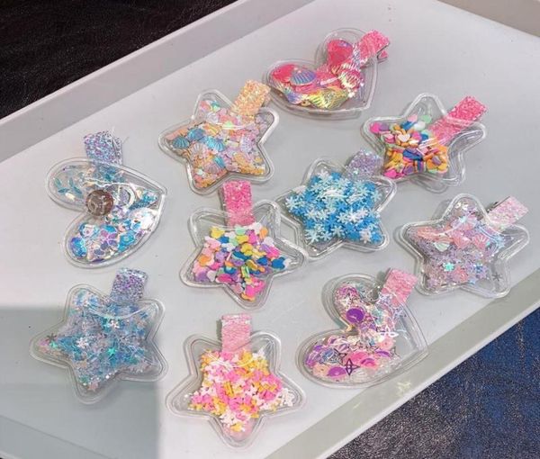 Accessori per capelli 1 PC Candy Star Clips for Kids Cine Princess Barrettes Girl Child Plastic Sweet Heart Children3899349