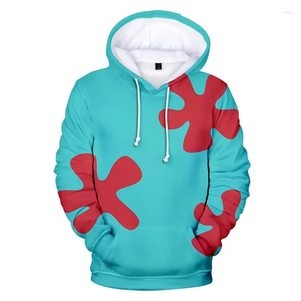 Herren Hoodies Bunte Seestarfish 3D Print Männer Mode lässig Kapuze -Häuschen -Sweatshirt Harajuku Streetwear Übergroße Hoodie Frauen Kinder Kleidung Kleidung