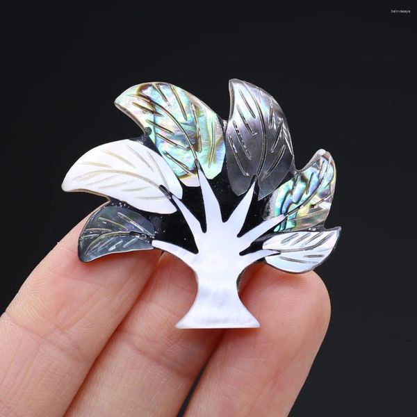 Broches Mulheres Broche Pin Natural Shell em forma de árvore para jóias Fazendo dropshing de acessórios para roupas de casamento DIY