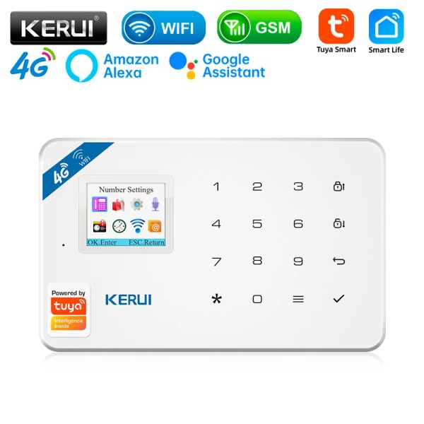 KITS KERUI SOLO W184 4G/ WiFi GSM ALLARM PANNELLO TUYA STAMP SUPPORTO APSAGGIO ALEXAGOOGLE