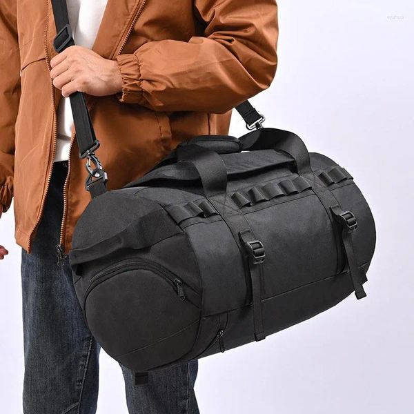 Bolsas de ginástica de ginástica para fora do ar livre para homens viagens de bolsa de viagem Backpack de grande capacidade Nylon Trip de mão de transferência com os esportes molhados secos e secos