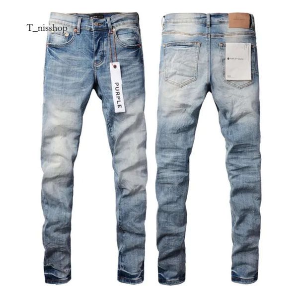 Designer Herren lila Jeans für Herren-Denimhosen Mode Mode Womens Purple-Brand-Trends Destiert Schwarz zerrissener Biker Slim Fit Motorcycle Joggshose 228