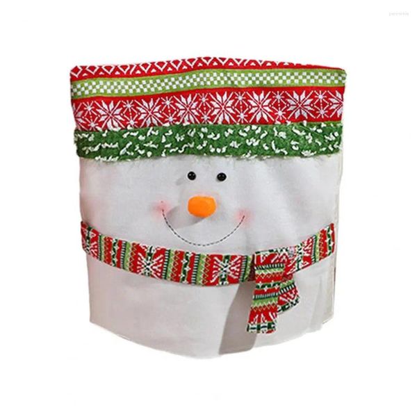 Campa a cadeira capa de assento boneco de neve festivo Papai Noel para sala de jantar Cadeiras de decoração de feliz Natal