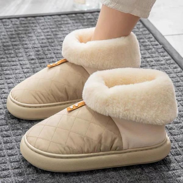 Stivali 2024 Snow soffice invernale per donne comoda suola leggera morbida mantieni le peluche addensate da peluche esterne scarpe di cotone