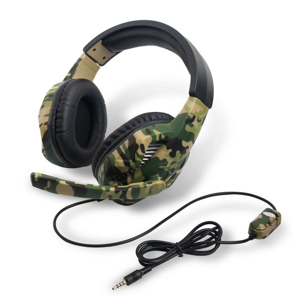 Piller Stereo oyun kulaklığı ile mikrofon dizüstü bilgisayar gürültüsü, kulak kulaklıkların üzerinde engelleme basları bas, oyunlar için yumuşak kulaklıklar kulaklıklar