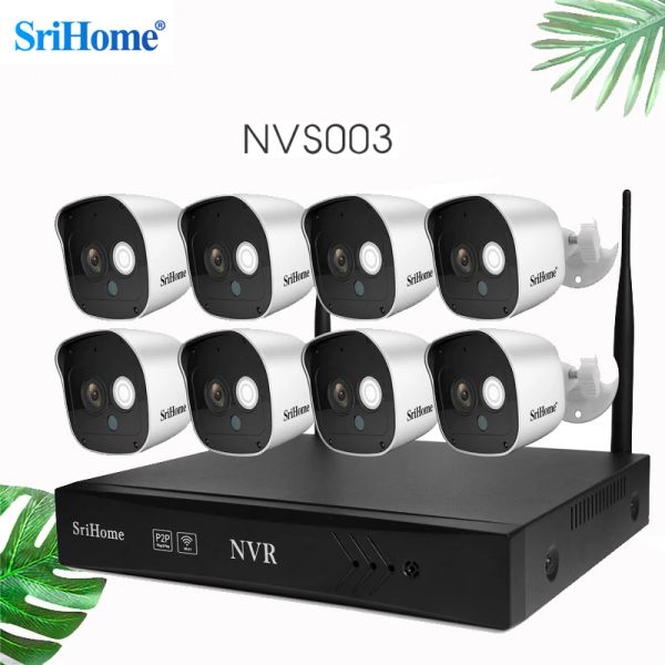 Automazione Srihome NVS003 4K UHD Wireless NVR 16CH 5MP H.265 Rete Video Registratore Serveillanza CCTV Sistema della telecamera IP WiFi