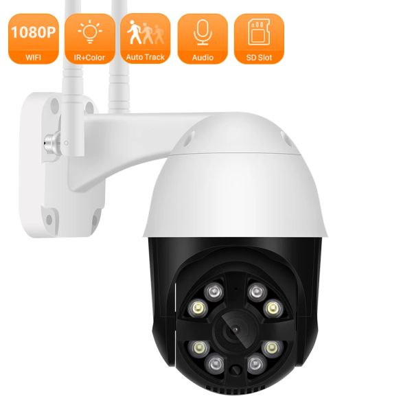 Kameralar Anbiux 1080p PTZ IP Kamera 2mp Renk Gece Görüşü Otomatik İzleme CCTV Kamera Açık Kablosuz Su Geçirmez Wifi Video Kamera YCC365