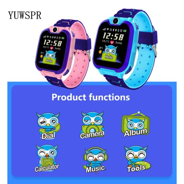 Uhren Kids Game Uhren für Jungen Mädchen Geschenk 2G Sim rufen Sie Musik mp3 videl Stoppwatch -Taschenrechner Alarmkalender GSM Telefon Uhr G2