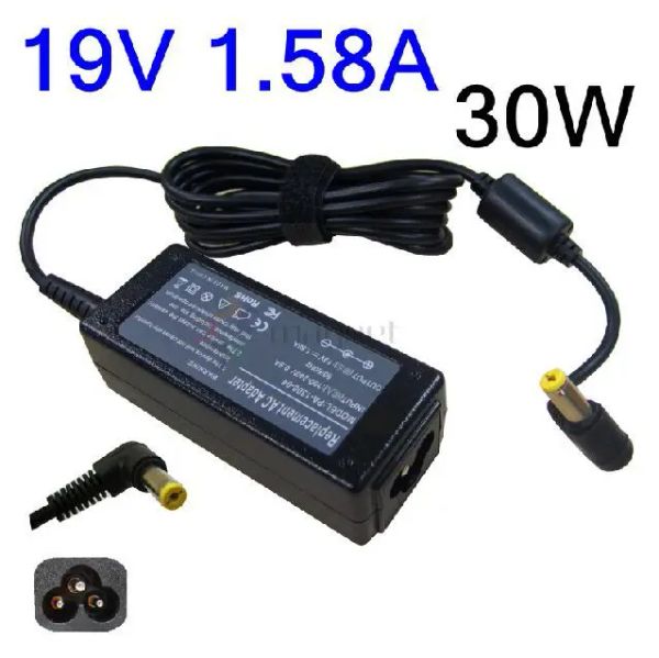 Adaptador 19V1.58a 30W Charger de adaptador de energia CA para Dell Inspiron Mini 9 10 1010 1012 1018 10V 12 1210 Vostro A90 Y200J Acessórios para laptop