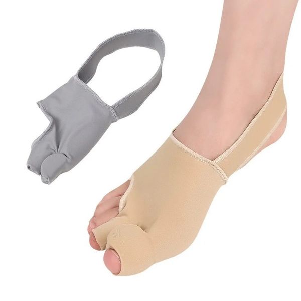 1 çift ayak parmağı koruyucusu, bunyonlar için unisex yumuşak pedikür çorapları ayarlayın hallux valgus ortopedik bandaj ayak bakımı ayak düzeltmesi- BÜYÜK TOE koruyucu için