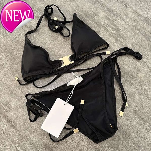 Дизайнерские сексуальные бикини наборы 2024 Новая модная женская женская мода Celi Classic Ladies Luxury Swimsuit Cel Sew Bating Sets Sets Girls Beach Clate