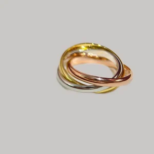 Anéis de designer casual para mulher Trindade Bated Rings Gold Anéis mulheres universa