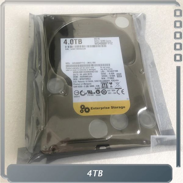 Drives WD4000FYYZ 4T 3,5 дюйма мониторинга настольного настольного диска Enterprise Server 7200 об / мин