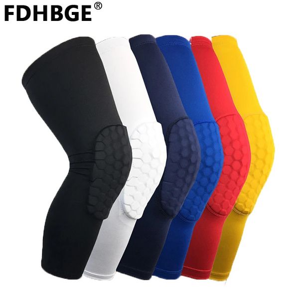 FdhBge Basketball Knee Pads Sports Fitness Volleyball Sicurezza di calcio Supporto Protettore Manica per gamba elastica per adulti 240323