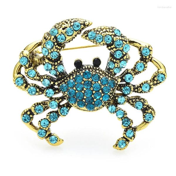 Броши Wulibaby Sparkling Mite Crab for Women Unisex Vintage 2-Clore красивые морские животны