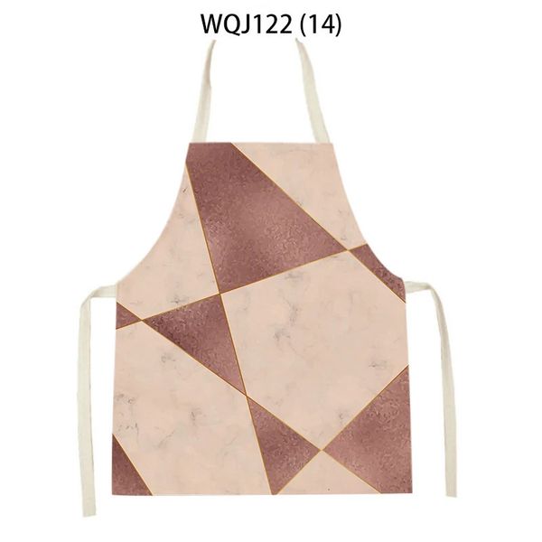 Geometry Kitchen Apron Women Pinafore Print Print Adulto Suprimentos de limpeza doméstica personalizados Avental de cozinha 240325