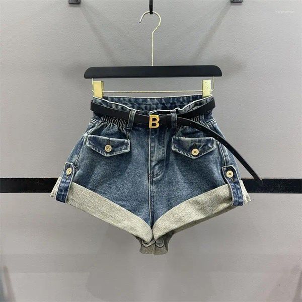 Jeans femininos 2024 Design de verão Sense Bud Bothe de jeans de altura shorts emagrece