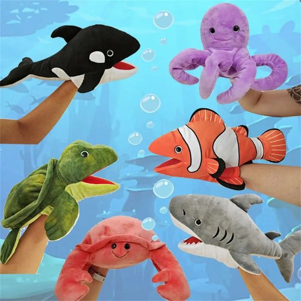 Bambola bambola marittiere marino di animali da mare mobile bocchetto di poltrone peluche di peluche che raccontano la storia della scuola materna per la scuola materna 240328