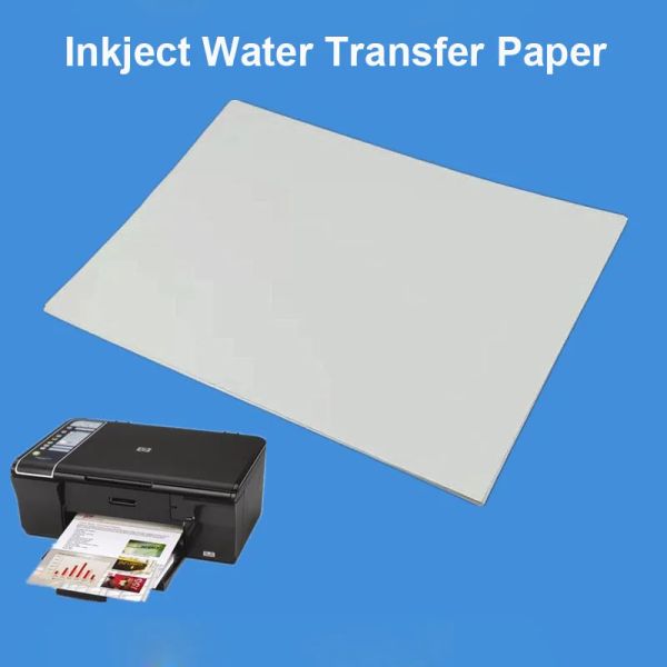 Skizzenbücher transparentes Wasserlide -Aufkleberpapier für Tintenstrahldrucker A4 Wasserrutsche Übertragung Druckbares Papier Hochauflösend DIY Design Cup