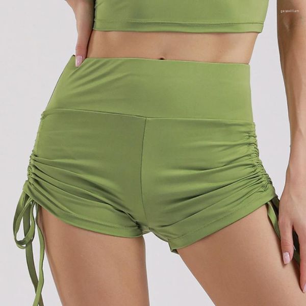 Calça curta de biquíni feminina maiús de banho de maiô de fundo de banho lateral ajustável Trunks de nadar sólida short fêmea média de cintura média