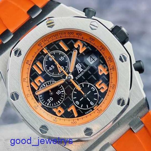 Schweizer AP Armbandwatch Royal Oak Offshore Serie 26170st Orange Vulkan Gesicht Chronometer Automatische mechanische Herren Uhr