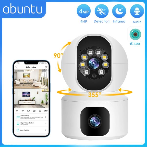 Kameras 4MP 2K WiFi Camera Home Security Indoor Überwachungskamera Baby Pet Monitor Auto Tracking Dome Wireless PTZ IP -Kamera P2P ICSEE