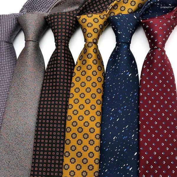 Papillini di lusso da 8 cm cravatta da uomo a pois per sposo da uomo sposo floreale jacquard intrecciato ascot business party accessori