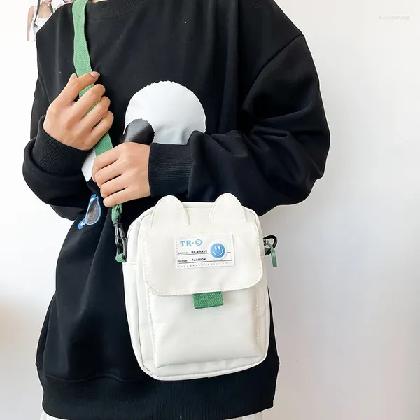 Abendtaschen kleine lässige Nylon Frauen Schulter Messenger Koreanische Leinwand Einfache Mini Mode weibliche Crossbody -Tasche für Mädchen -Stoffhandtaschen
