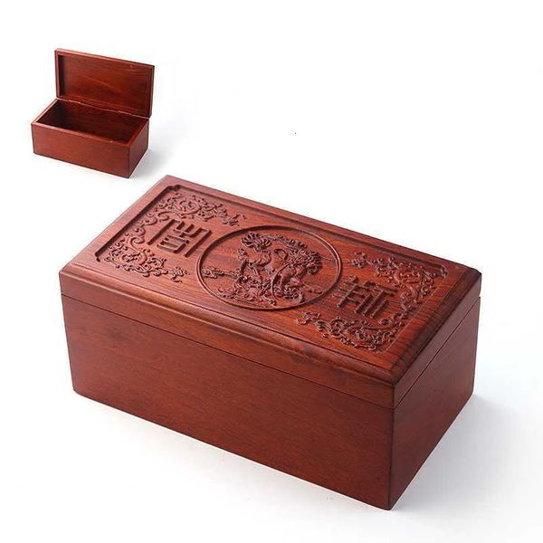 Großer Vintage Pearwood Jewely Holz Desktop Gläser Ornamente Verschiedene Kosmetik Aufbewahrungsbox Großhandel Geschenk 240327