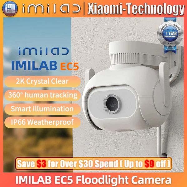 Câmeras IMILAB EC5 Câmera Wi -Fi ao ar livre MI Segurança de segurança doméstica CAM IP IP 2K Color Filhlight Vision Night Rastreamento humano webcam