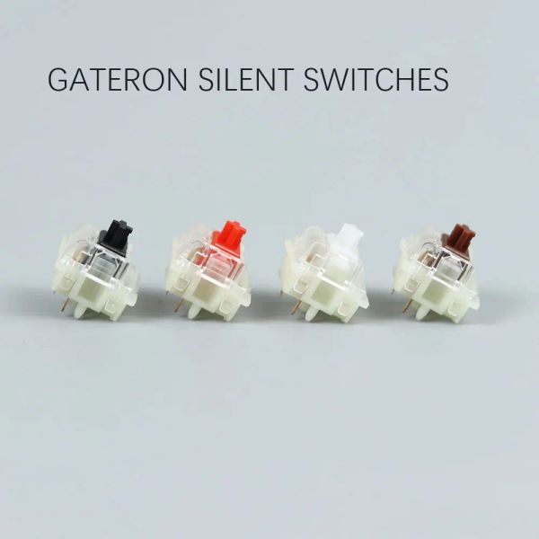 Baterie Gateron Silent Switch Black Red Clear 5Pin Tops trasparenti per MechaniaCl Tastiera compatibile con Switch MX