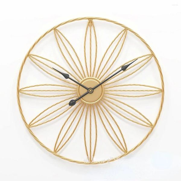 Wanduhren 50-60 cm Uhr Modernes Design großer Metall nordischer Stil Wathces Haushalt Schlafzimmer Eisenkunst Uhr Home Decor