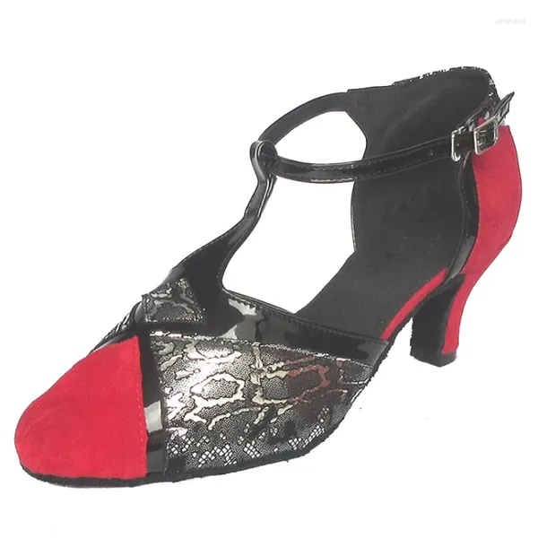 Tanzschuhe Gespannte Fersen -Fersen -Frauen geschlossener TOE Ballroom Party Moderne lateinische Salsa Socials Evening Professional Schuh