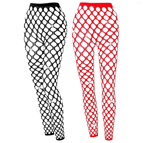 Leggings femminili 2 pezzi per tesuiti cavioncini cavioncini lunghi calze per donne calzature per le stelle di nylon alta vita