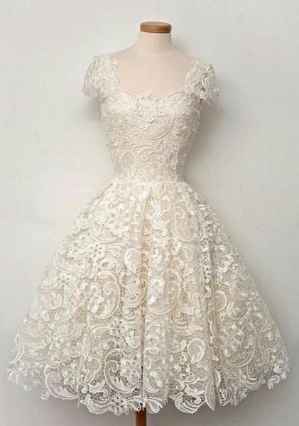 Vestidos de noiva de renda Aline de luxo, quadrado formal, fora do ombro Apliques Appliques Custom Feed Beach Events Vintage Women Bridal Gowns2322217