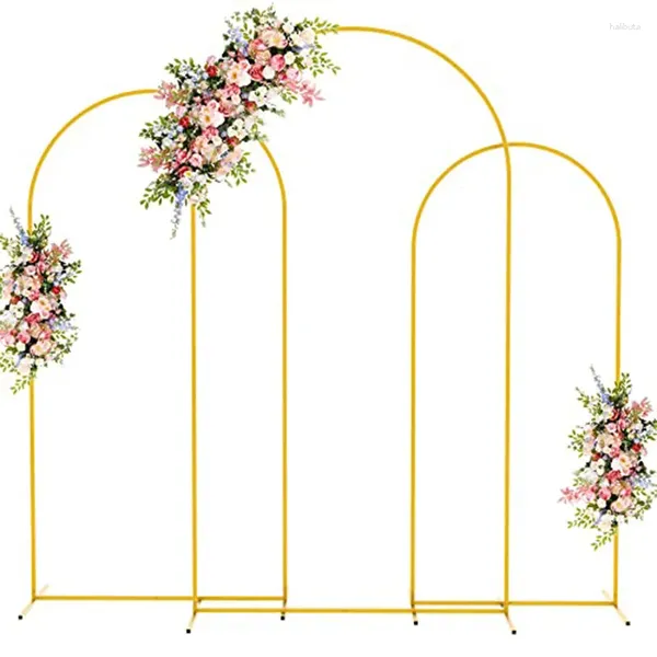 Decorazione per feste 3pcs/set di metallo stand balloon arch kit cornice da giardino per il compleanno del matrimonio decorazione cerimonia