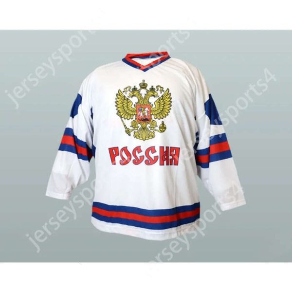 GDSIR Custom White 99 Jersey de hóquei da equipe nacional da Rússia Novo Ed s-m-l-xl-xxl-3xl-4xl-5xl-6xl