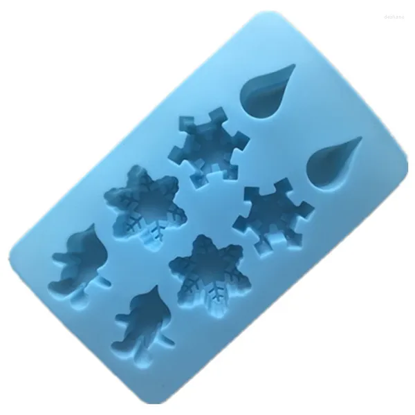 Baking moldes boneco de neve bolo de silicone molde Diy Snowflake Chocolate H529