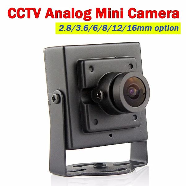 Kameras 700TVL CMOS Kabelgefleisch analoge CCTV -Überwachungskamera 2.8/3,6/6/8/12/16mm Objektivoption Kamera Mini Metallkörper -Luft -Luftfotografie