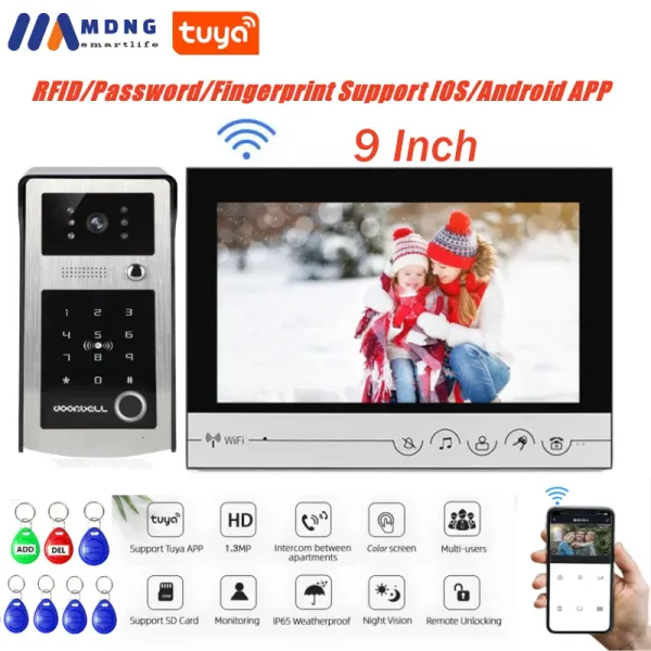 Telecamere Tuya WiFi Video Interphone Sistema RFID Password Wireless Porta Wireless Telefono Intercom Outdoor Street Ghods Camera per casa