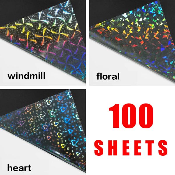 Papel 100 folhas de laminação a frio filme de tamanho auto adesivo de filme fria de papel fria para papel holograma para fotos de papel de papel