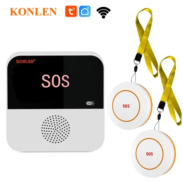 Button WiFi ältere Pflegeperson Pager SOS Call Button Wireless Notfall Tuya Smart Panic Medizinische Alarm für Seniorenpatienten alte Hilfe