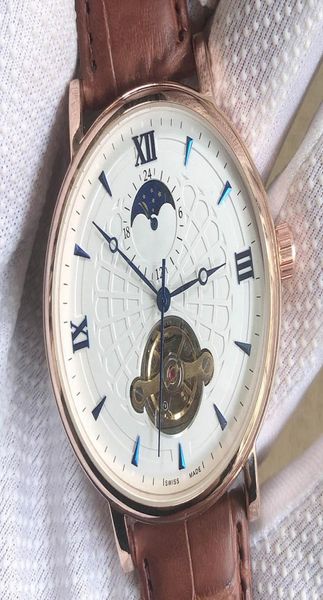 Мода автоматические механические мужские мужские часы Tourbillon Sun Moon Star. Начаты.