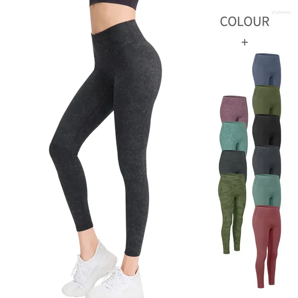 Aktive Hosen nahtloser Frauen Yoga sexy hohe Taille Leggings elastisches Fitnessstudio Running Workout Schwarz S-XXL