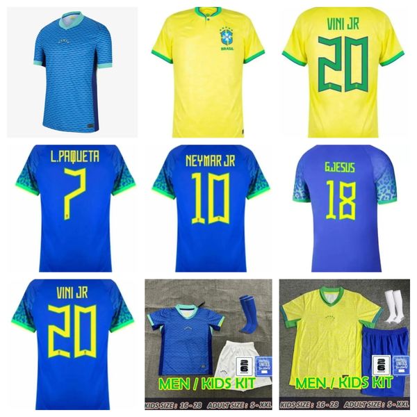 Brasile 2024 Copa America Cup Cup Soccer Maglie Camiseta de futbol Paqueta Raphinha Shirt da calcio MAILLOT MARQUINHOS Vini Jr Brasil Richarlison Men Donna